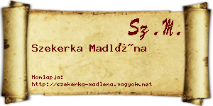 Szekerka Madléna névjegykártya